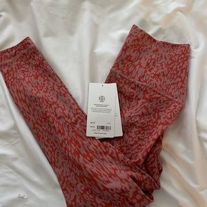Athleta pink and orange leopard leggings